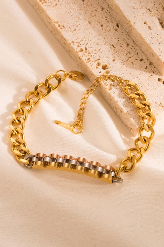 Multi Gold Chain Bracelet