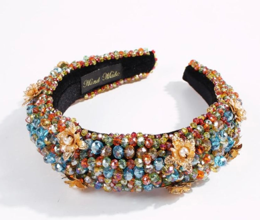 Floral Beaded Headband