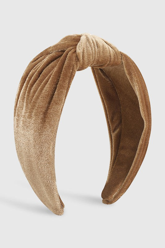 Khaki Velvet Headband