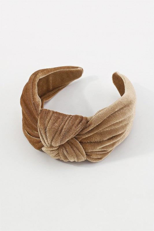 Khaki Velvet Headband