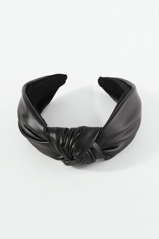 Black Leather Headband
