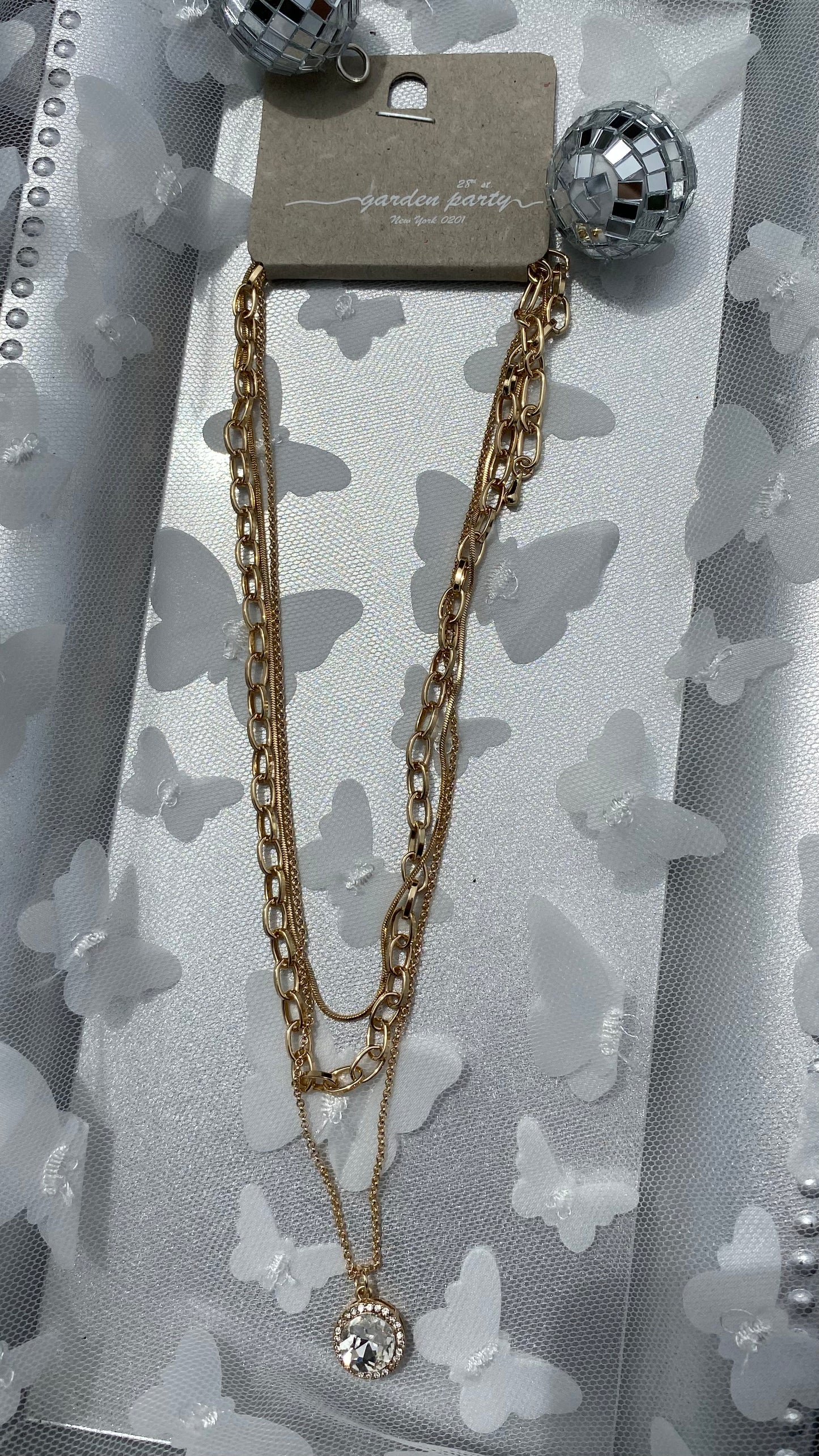 Gold 3 layer necklace
